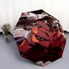 1 PC Automatic Folding Umbrella - Naruto Fire Sage Mode Pattern Portable Foldable Design With 8 Ribs Christmas Birthday Gifts