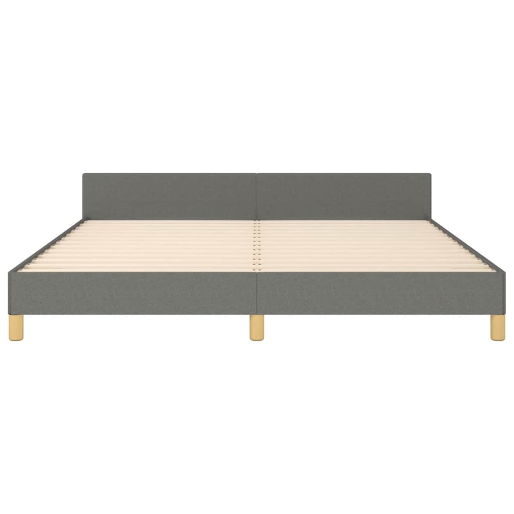 Vidaxl Bed Frame Without Mattress, Dark Gray, 160X200 Cm, Upholstered