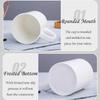 11oz White Mug Cup, Lightweight Bright Porcelain Tea Cups with Handle, Elegant and  Ceramic Coffee Cups for Tea, Hot Cocoa, Milk