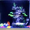 F26C Aquarium Decoration Artificial Resin Landscape Fish for Tank Rock Mountain View Underwater Sand Waterfall