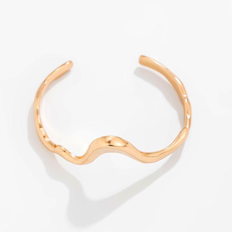Fashion Asymmetrical Wavy Metal Women s Bracelet Necklace Bracelet Gold