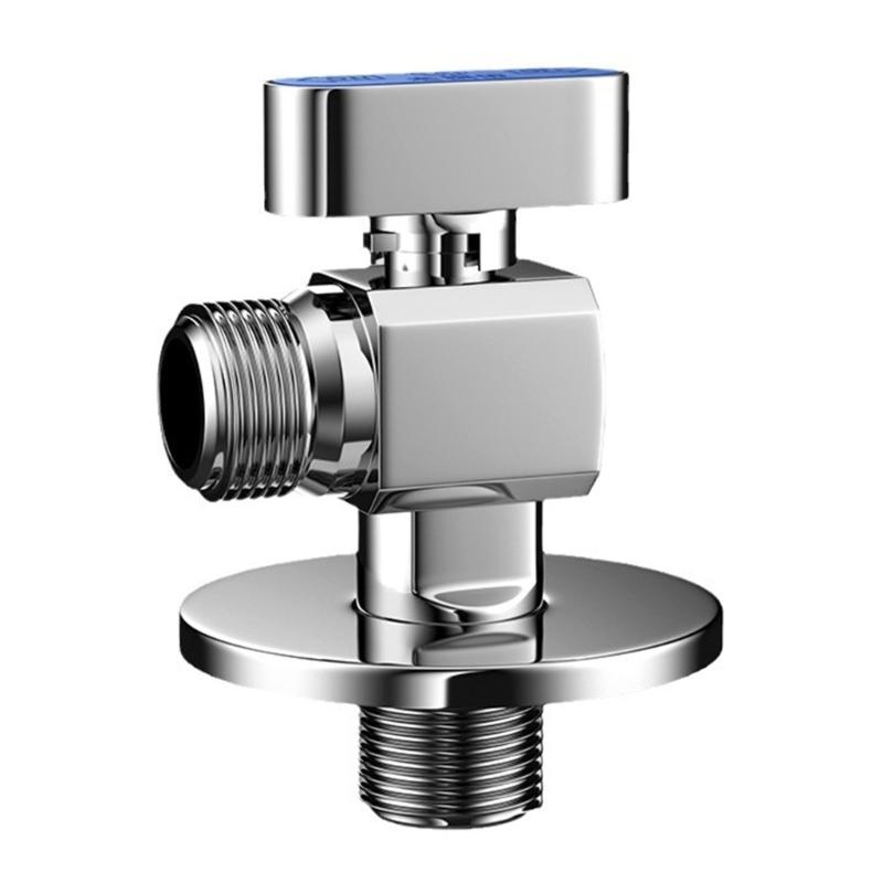 Brass Stop Valves for Kitchen Bathroom Use 1/2Inch Inlet and Outlet 1/4 Turn With Adapter for Hot and Cold Water Use