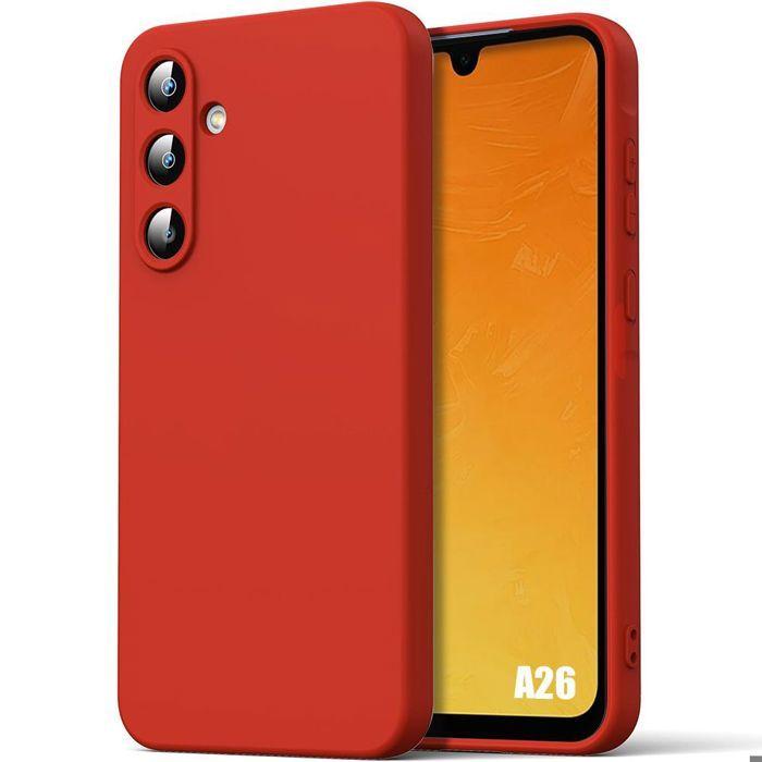 Coque de protection - BOOLING - Samsung Galaxy A26 5G - Silicone Liquide Doux - Anti-Rayures - Rouge