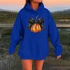 Women's Long-sleeved  Oversized Dropped Shoulder Sleeves Women's Hooded Halloween Print Plush Sweatshirt