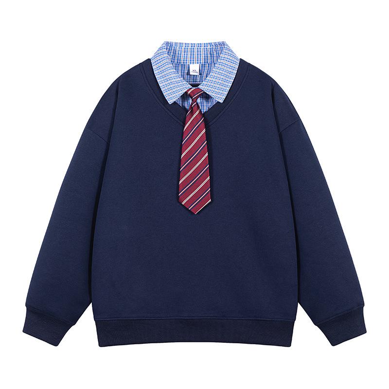 Men s Plaid Lapel Hoodie with Polo Collar - Autumn/Winter High Street Style 3XL