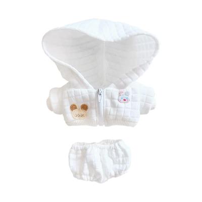 Niannyyhouse 20cm Puppenkleidung - Hasen-Outfit-Set: Kapuzenpullover, Hose, Verkleidung, Baumwollpuppenkleidung, Plüschtierkleidung