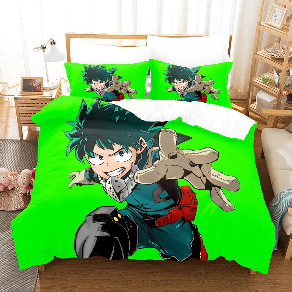 My 3D Cartoon Animation Bedding Microfiber Polyester Cotton 90G Duvet Set Three-Piece Set