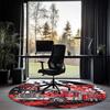 Fire Truck Printed Round Rug Carpet Chair Rug Area Rug Entryway Doormats,for Office Chair Living Room Bedroom Kitchen Room.
