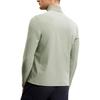 FILA Stand Collar Outdoor Half-Zip Raglan Long Sleeve T-Shirt Men Tops Moss-Green A11M517208FKK