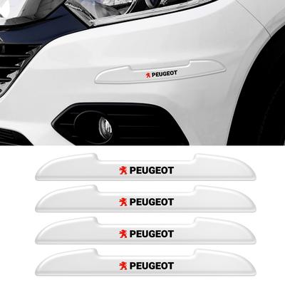 4 Peças Protetor Anticolisão para Porta de Carro Tira Para-choque Adesivo com Emblema Automotivo Para 208 3008 107 308 207 508 607 301 106 406 407