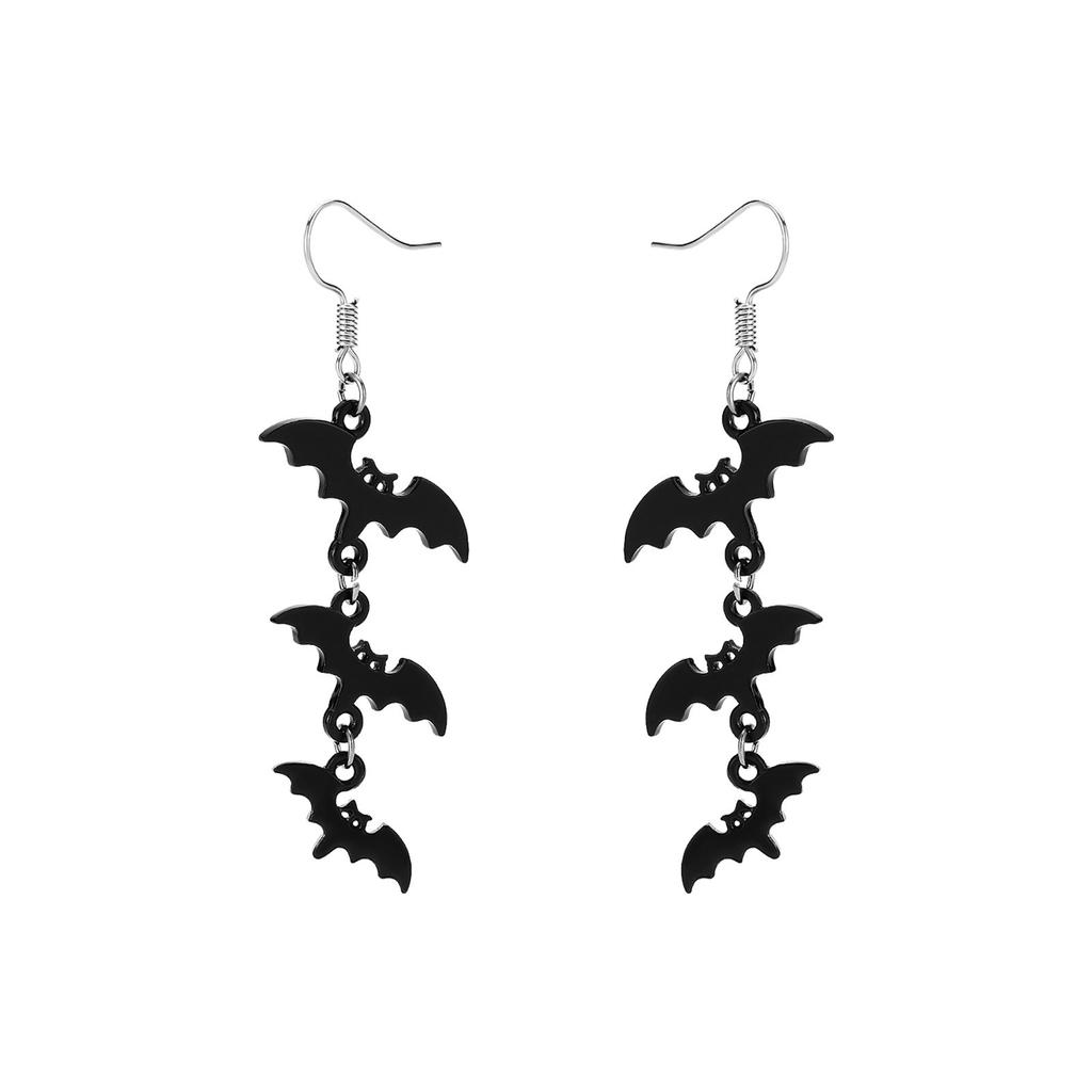 Halloween Schmuck Retro Übertrieben Schwarz Ohrringe Kleiderzubehör