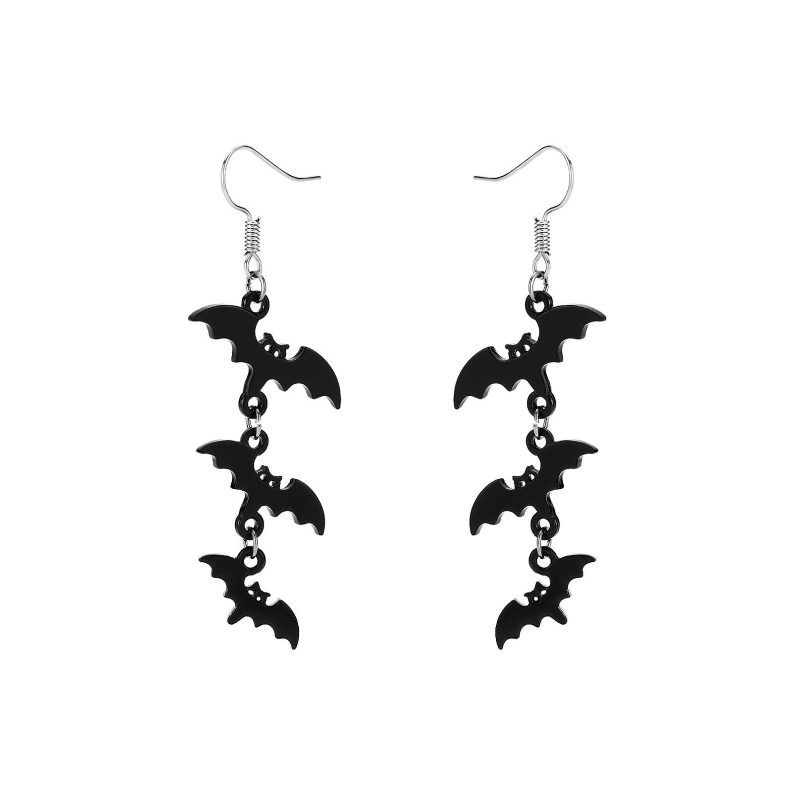 Halloween Jewelry Retro Exaggerated Black  Earrings Dress Accessories