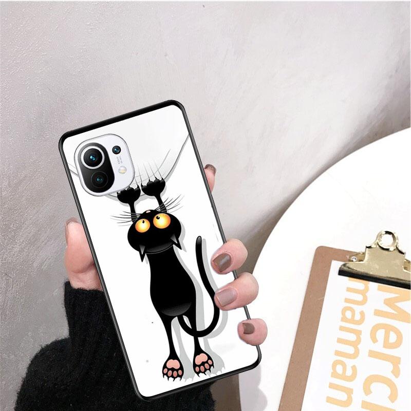 Black Cat Phone Case for Xiaomi 12 Mi 10T 11T 11 Pro 10 10T 11 Lite 10pro 11Ultra Poco X3 Pro Poco F3 M3