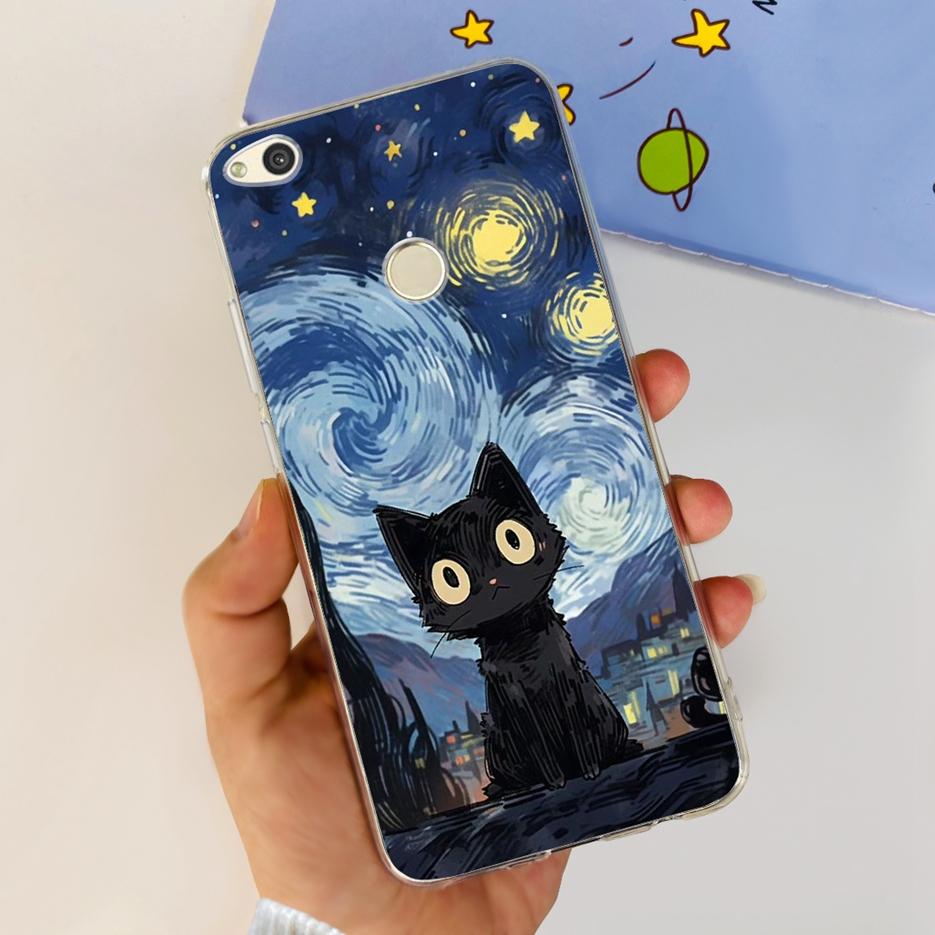For Huawei P8 Lite 2017 Case Honor 8 Lite Luxury Painted Cover Clear Silicone Soft TPU Phone Case For Huawei GR3 2017 Back Cover