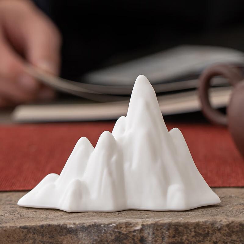 White Porcelain Miniature Mountain Decor