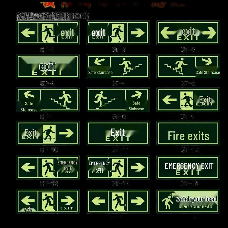 Brangdy Luminous PV Safety Exit Wall Sign