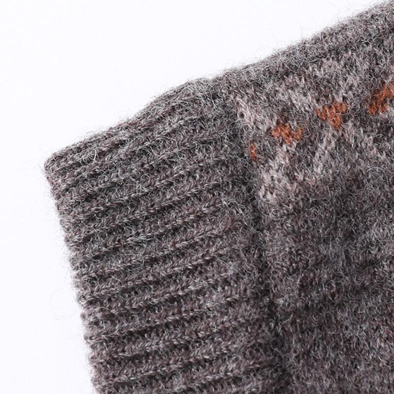 Hengyuanxiang Herren 100% Wolle V-Ausschnitt Ärmellose Strickweste