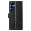For Samsung Galaxy S26+ Case Stand Wallet Calf Texture PU Leather Flip Phone Cover with Wrist Strap