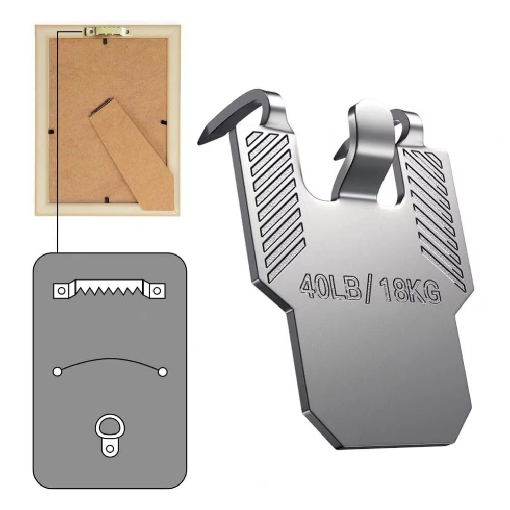 10pcs Large Size Claw Picture Hangers Damage-Free Heavy Duty No Damage Wall Hooks Secure Support Up To 40 Pounds