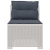 1 Seater Garden Sofa with Cushions Rattan Look PP White
