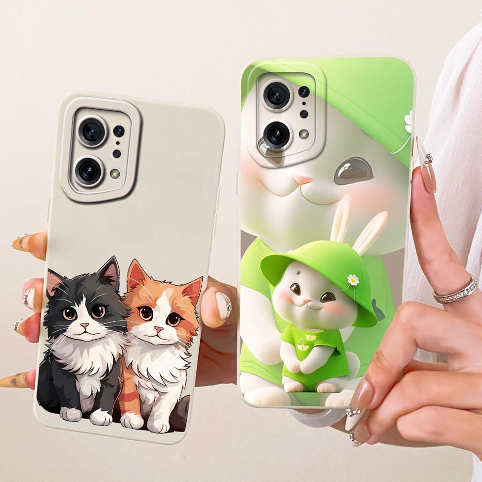 For Oppo Find X5 Case Luxury Fashion Cool Kawaii Cute Painted Silicone Casing For Oppo PFFM10 CPH2307