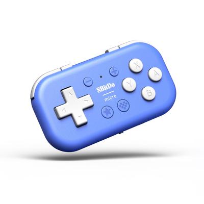 8BitDo Micro Bluetooth Gamepad Mini-Controller im Taschenformat für Raspberry unterstützt Tastaturmodus-Schalter, Android, Pi, (blau)