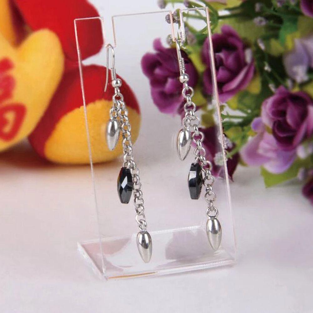 Display Acrylic Jewelry Organizer Ornaments Transparent Women Jewelry Holder Earring Display Rack