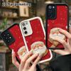 Phone Case: 2D Flat Samsung Galaxy A34 A35 M05 M06 S20 S22 S21 FE Plus 5G Gradient Protective Case, Bright Red Base, Christmas and Halloween Gift