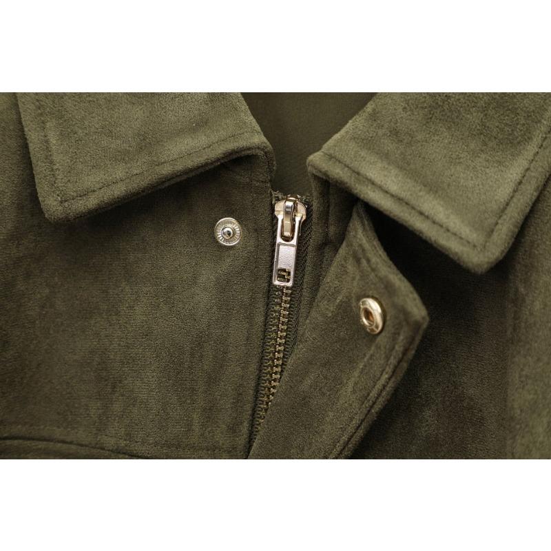 YYFS Dámská móda Ležérní Jednobarevný potisk Podzim Zima Dlouhý rukáv POLO Bundy a kabáty