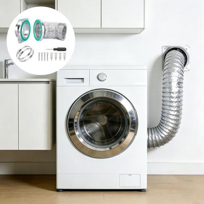 1 Set Exhaust Connector Metal Housing Magnetic Dryer Vent Connector Kit Easy Cleaning Air-Tight Exhaust Joint