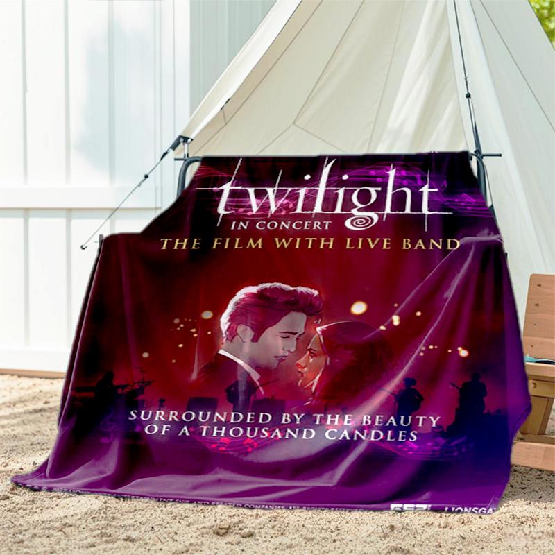 1pc The movie, Twilight pattern blanket, all season lightweight home office outdoor nap multifunctional blanket