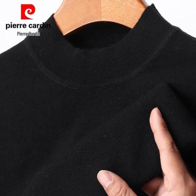 Pierre Cardin Men's 100% Pure Wool 3/4 Sleeve Semi-High Collar Sweater