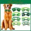 St.patrick's Day Bow Pet Accessory Lucky Green Check Collar