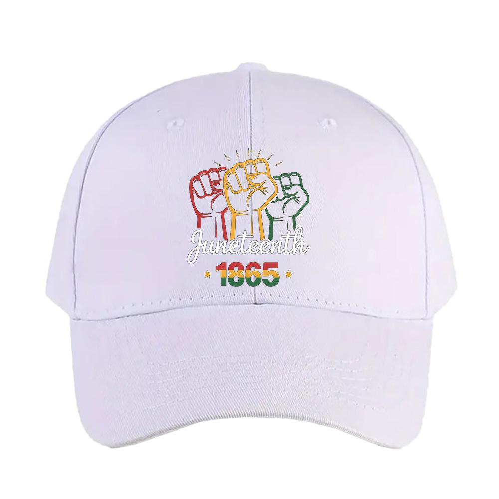 Juneteenth African American Unity Fist Summer Adult Peaked Hat Fashion Casual Adjustable Printed Baseball Caps Trucker Cap