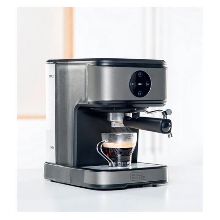 Espressor BLACK+DECKER BXCO850E - 850W - 20 bari - 2 cești - Funcție abur - Oprire automată