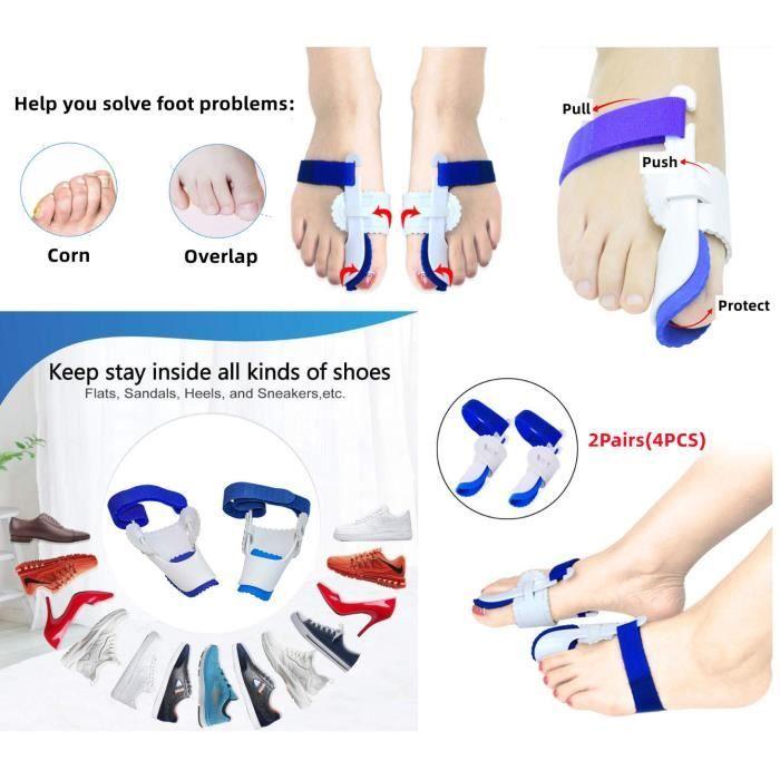 Séparateur d'Orteil,Correcteur d'oignon,Redresseurs d'Orteils,Orthèses Réglables,Pad Coussinets d'attelle orthopédique Hallux Valgus