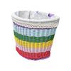 Handwoven Rainbows Bicycles Basket Nontoxic Rainbows Rope Children Bicycles Basket for Various Types Of Children's Bike