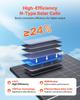 2PCS 400W Bifacial Solar Panels, 16BB N-Type Monocrystalline PV Module 24% Efficiency, IP65 Waterproof Solar Panel with MC4 Output & Aluminum Frame