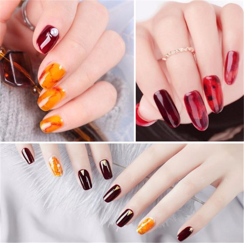Vishine UV Gel Nagellack Set - 6 Farben Orange Gel Polish - DIY Maniküre Kit Mit UV/LED Lampe - Semipermanenter Nagellack Für Nagelstudio & Zuhause