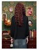Women's Stand-Up Collar Shirt with Chinese Embroidery, Zen Style Long-Sleeve Top for Spring and Autumn.
