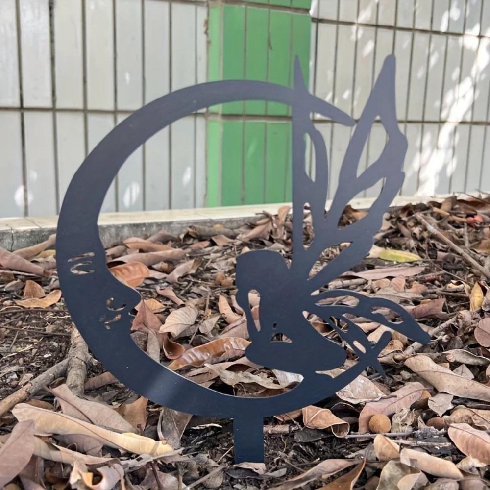 Decorazione Giardino Fatato in Metallo Ornamento per Esterno