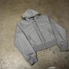Unisex Hooded Zip-Up Sweatshirt With Beaded Embellishment Streetwear Loose Fit Long Sleeve Black Gray