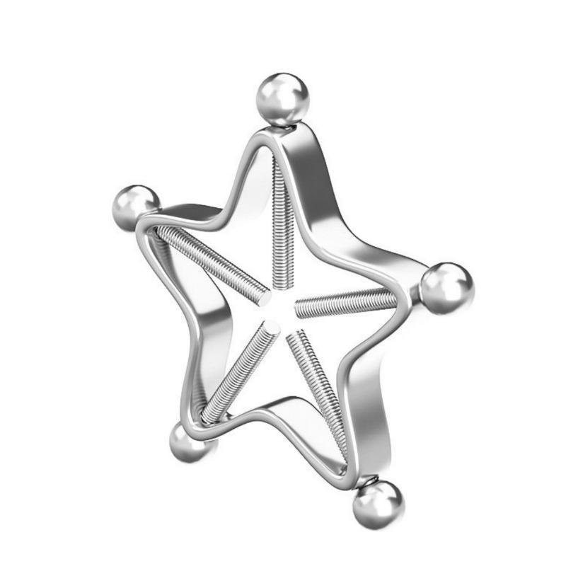 2Pcs Clamps Rings Clips Star Shape Body Jewelry for Women Men