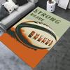 Office Carpet Strong & Brave Rugby Ball Design Sofa Rug for Chairs, Underneath Protection Ma