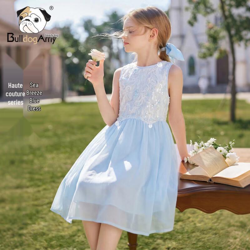 Girls  Summer Mermaid Princess Embroidered Dress