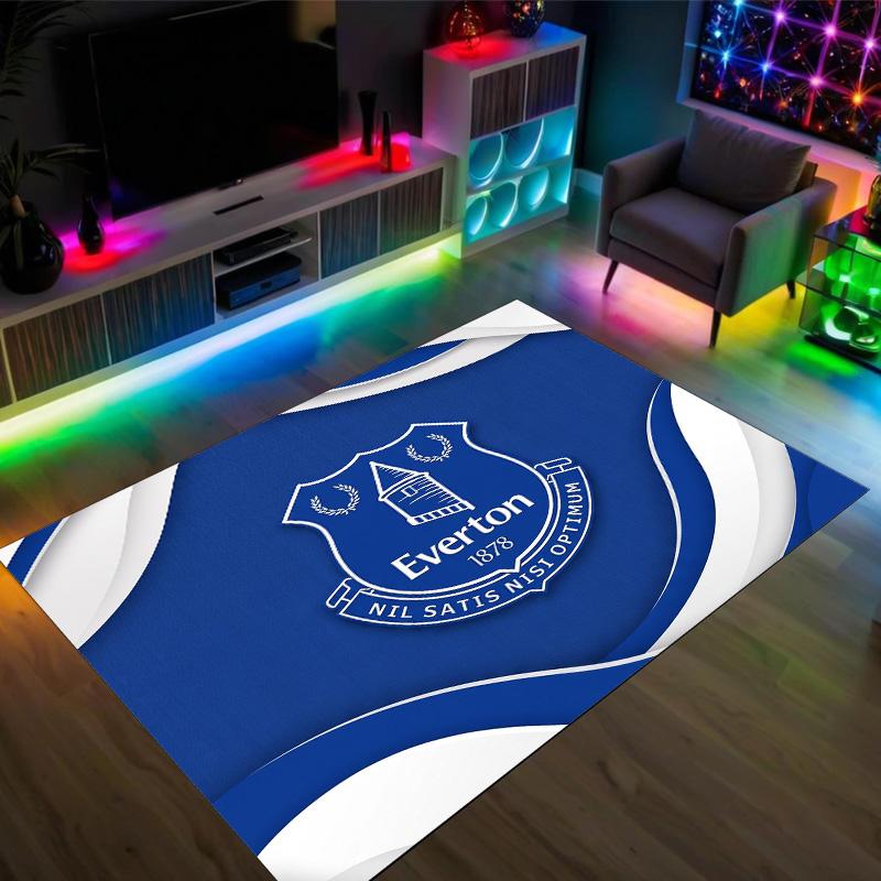 Everton Football Design Crystal Velvet Carpet Cozy Non?Slip Printed Rug For Bedroom Living Room Entrance