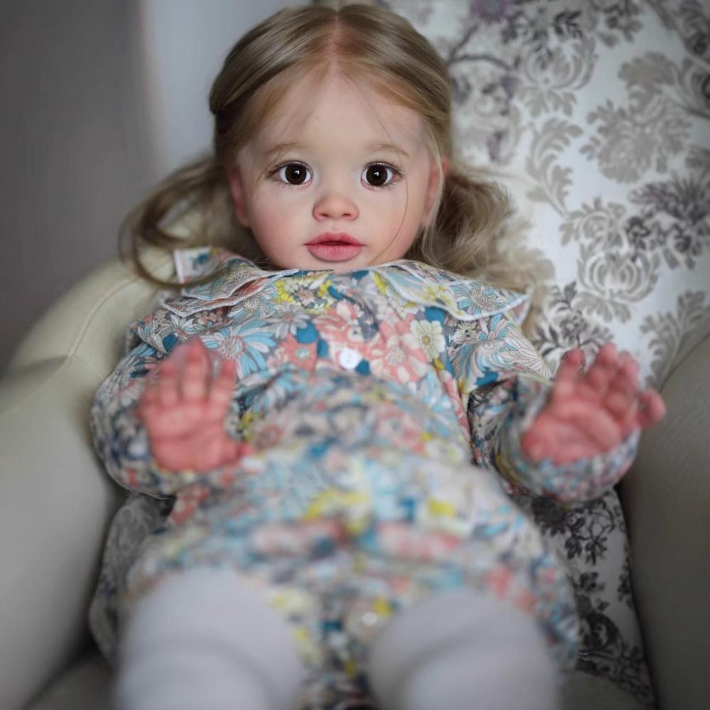 Pretty Princess Girl Cosplay Reborn Doll PIPPA 66cm Big Soft Cotton High Color Skin Realistic Simulation Doll Cute Baby Doll Toys Children's Day Gifts