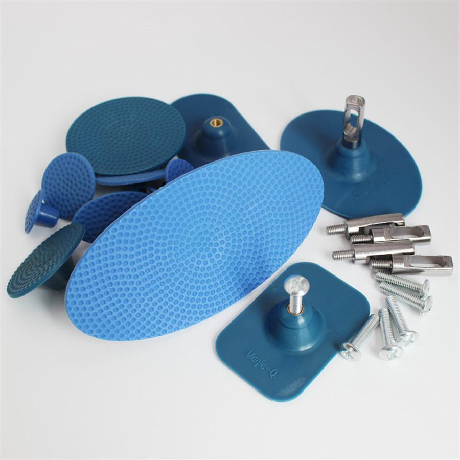 12 Stück extra große blaue Klebelaschen Lackfreie Dellenreparaturwerkzeuge für Auto Karosserie d