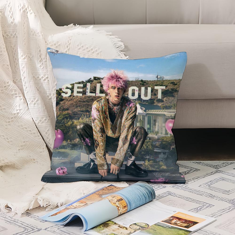 Singer M-Machine Gun K-Kelly Pillow Case Office Cushions Suitable For Sofa Car Decorative Cushion Cover 12x12Inch