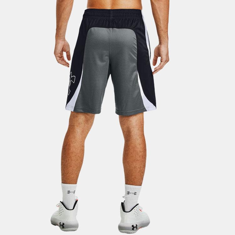 Under Armour Color Block Running Training Shorts Men Shorts Black 1356870-012